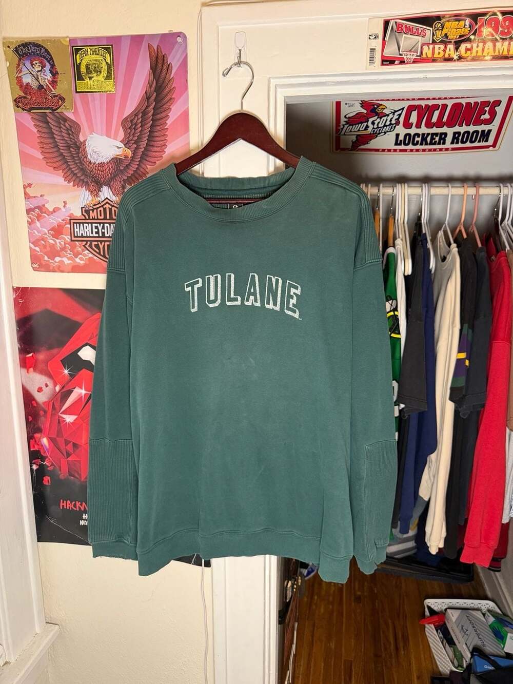 Vintage Tulane University Gear For Sports College Sweatshirt Size 2XL